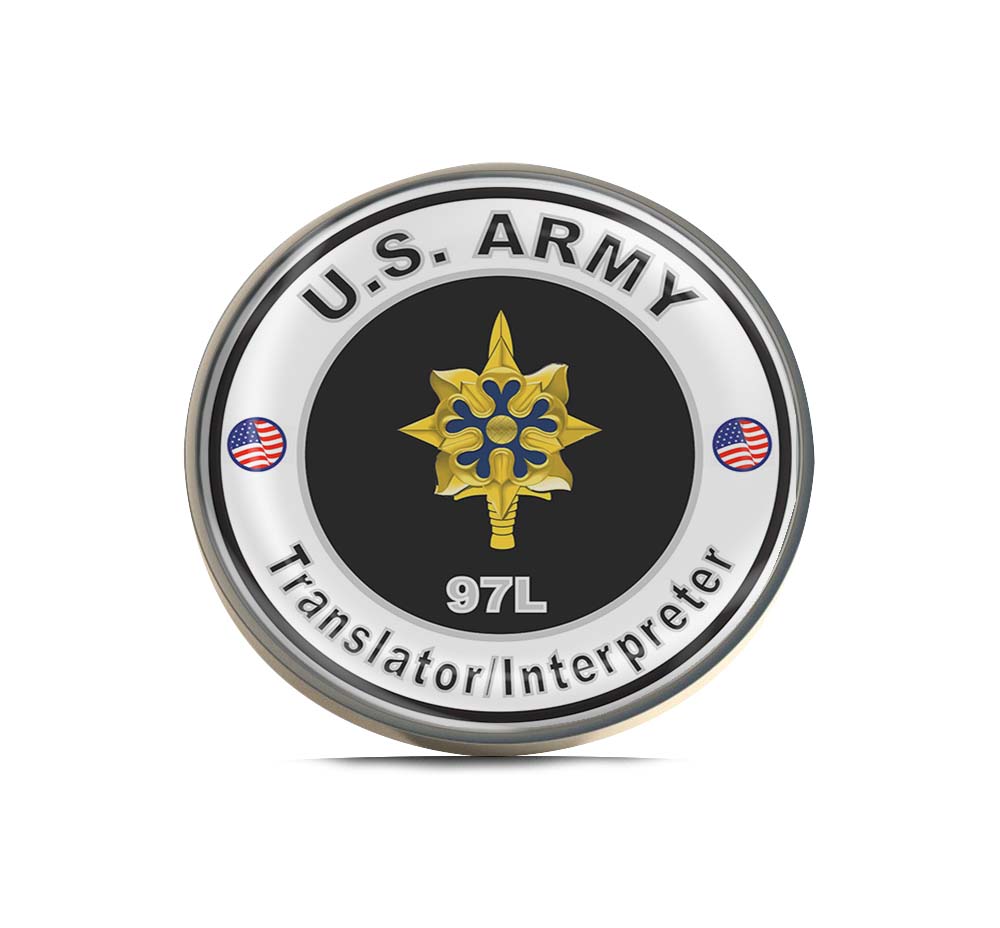 U.S. Army MOS 97L Translator/Interpreter Limited Edition Lapel Pin Exclusive Metal Brooch Badge Accessories For Backpack, Clothes, Hats | Cute Gifts and Collectibles