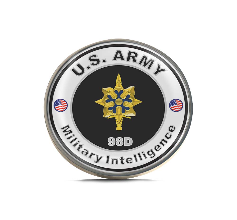 U.S. Army MOS 98D Military Intelligence Limited Edition Lapel Pin Exclusive Metal Brooch Badge Accessories For Backpack, Clothes, Hats | Cute Gifts and Collectibles