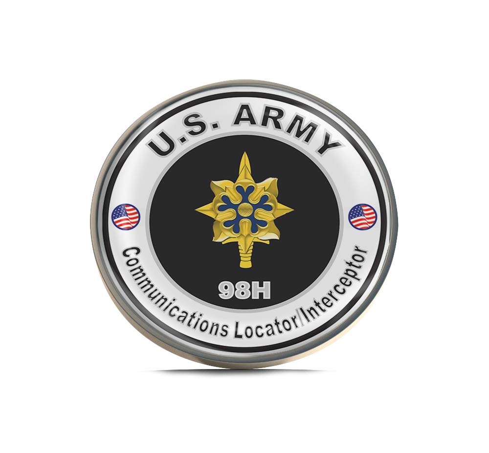 U.S. Army MOS 98H Communications Locator/Interceptor Limited Edition Lapel Pin Exclusive Metal Brooch Badge Accessories For Backpack, Clothes, Hats | Cute Gifts and Collectibles