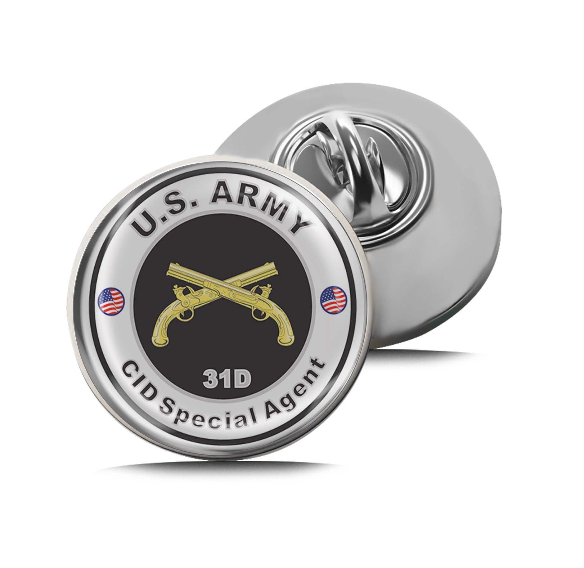 U.S. Army MOS 31D CID Special Agent Limited Edition Lapel Pin Exclusive Metal Brooch Badge Accessories For Backpack, Clothes, Hats | Cute Gifts and Collectibles