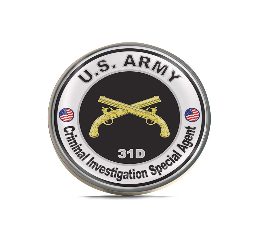 U.S. Army MOS 31D criminal Investigation Special Agent Limited Edition Lapel Pin Exclusive Metal Brooch Badge Accessories For Backpack, Clothes, Hats | Cute Gifts and Collectibles