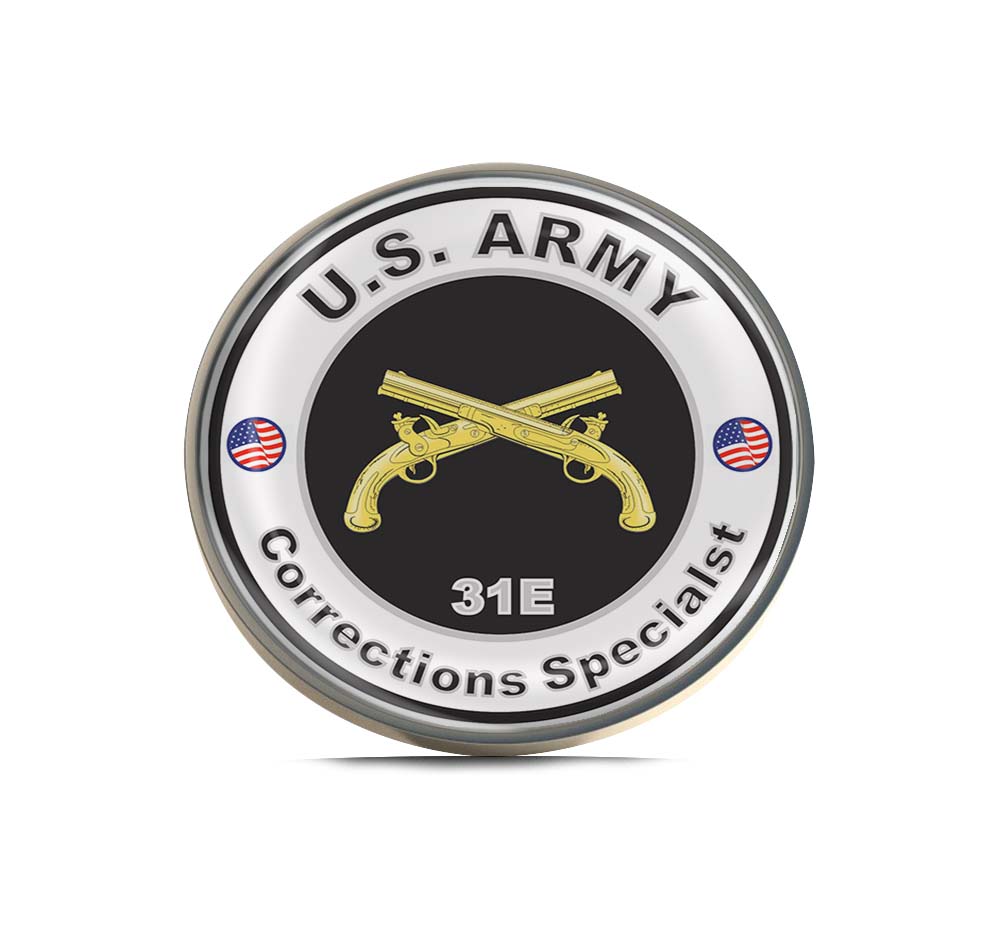 U.S. Army MOS 31E Corrections Specialist Limited Edition Lapel Pin Exclusive Metal Brooch Badge Accessories For Backpack, Clothes, Hats | Cute Gifts and Collectibles
