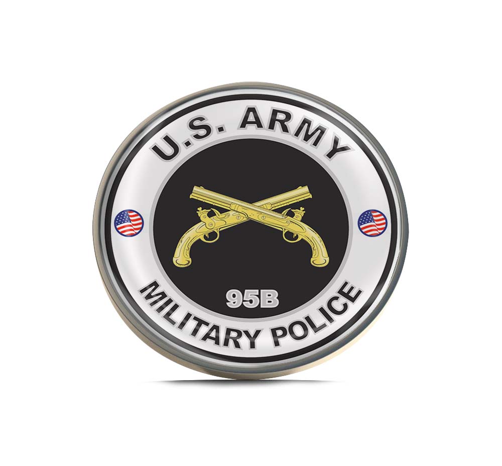 U.S. Army MOS 95B Military Police Limited Edition Lapel Pin Exclusive Metal Brooch Badge Accessories For Backpack, Clothes, Hats | Cute Gifts and Collectibles