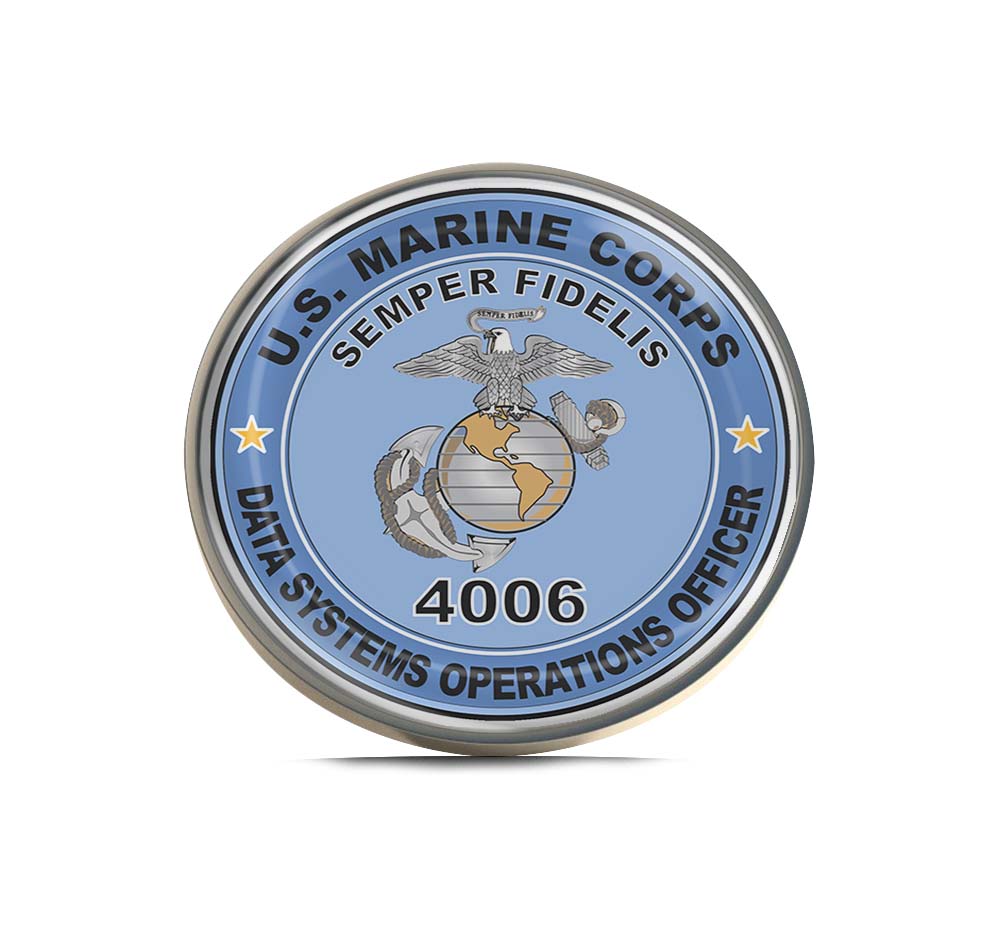 U.S.M.C. MOS 4006 Data Systems Operations Officer Limited Edition Lapel Pin Exclusive Metal Brooch Badge Accessories For Backpack, Clothes, Hats | Cute Gifts and Collectibles