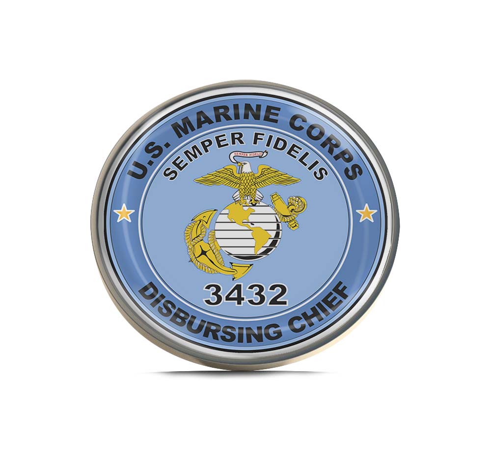 U.S.M.C. MOS 3432 Disbursing Chief Limited Edition Lapel Pin Exclusive Metal Brooch Badge Accessories For Backpack, Clothes, Hats | Cute Gifts and Collectibles
