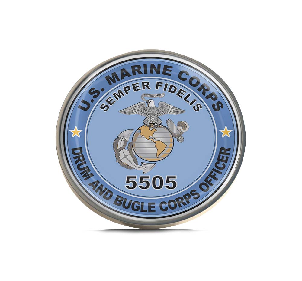 U.S.M.C. MOS 5505 Drum and Bugle Corps Officer Limited Edition Lapel Pin Exclusive Metal Brooch Badge Accessories For Backpack, Clothes, Hats | Cute Gifts and Collectibles