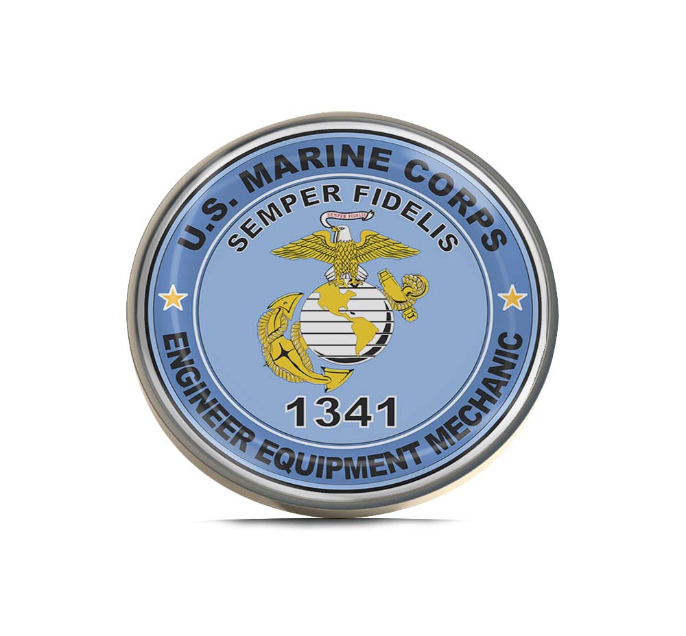 U.S.M.C. MOS 1341 Engineer Equipment Mechanic Limited Edition Lapel Pin Exclusive Metal Brooch Badge Accessories For Backpack, Clothes, Hats | Cute Gifts and Collectibles
