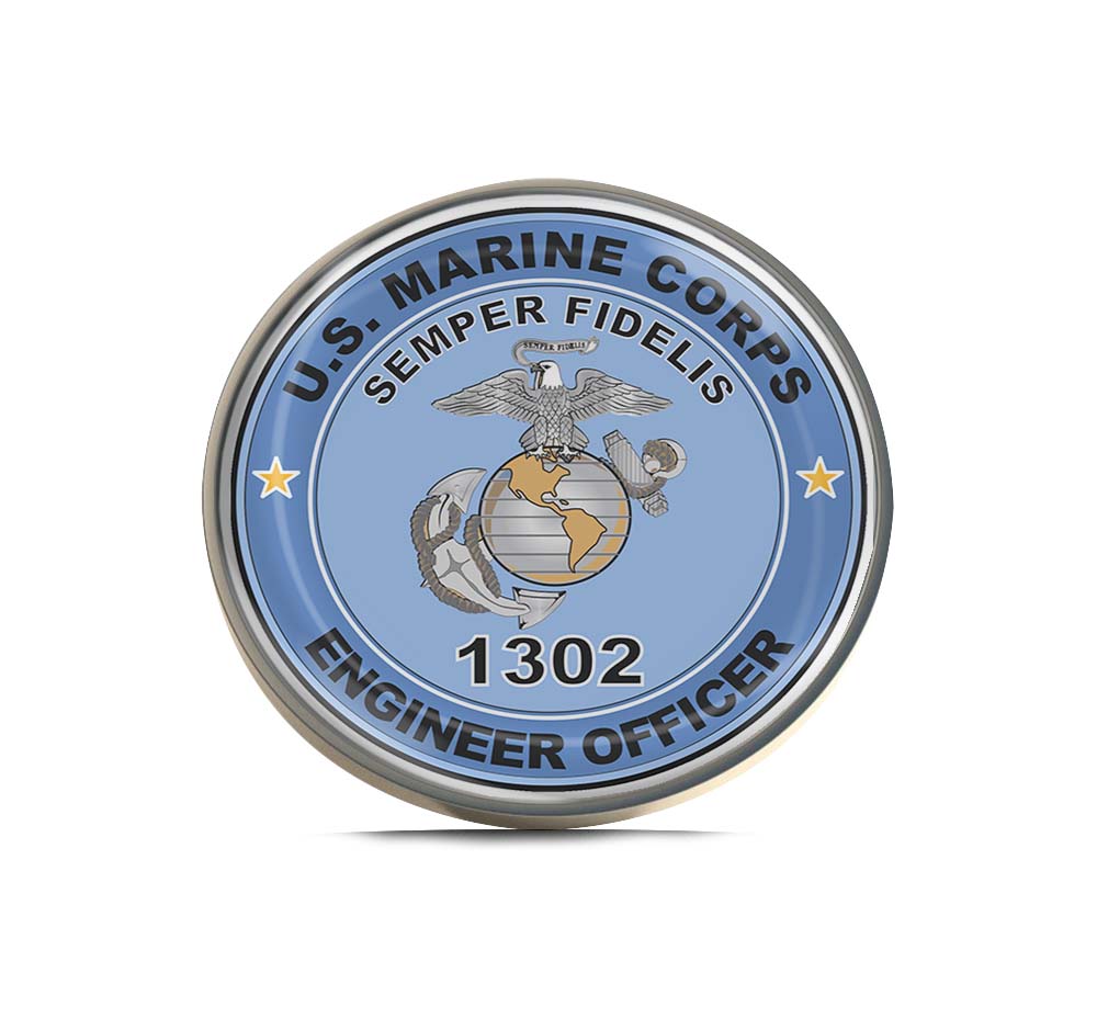 U.S.M.C. MOS 1302 Engineer Officer Limited Edition Lapel Pin Exclusive Metal Brooch Badge Accessories For Backpack, Clothes, Hats | Cute Gifts and Collectibles