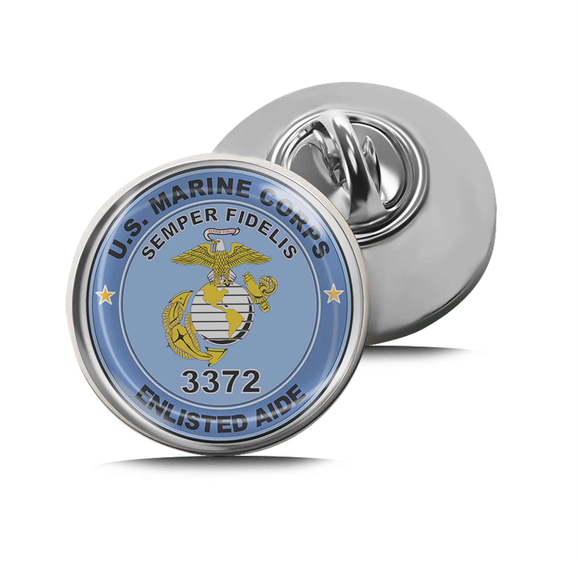 U.S.M.C. MOS 3372 Enlisted Aide Limited Edition Lapel Pin Exclusive Metal Brooch Badge Accessories For Backpack, Clothes, Hats | Cute Gifts and Collectibles