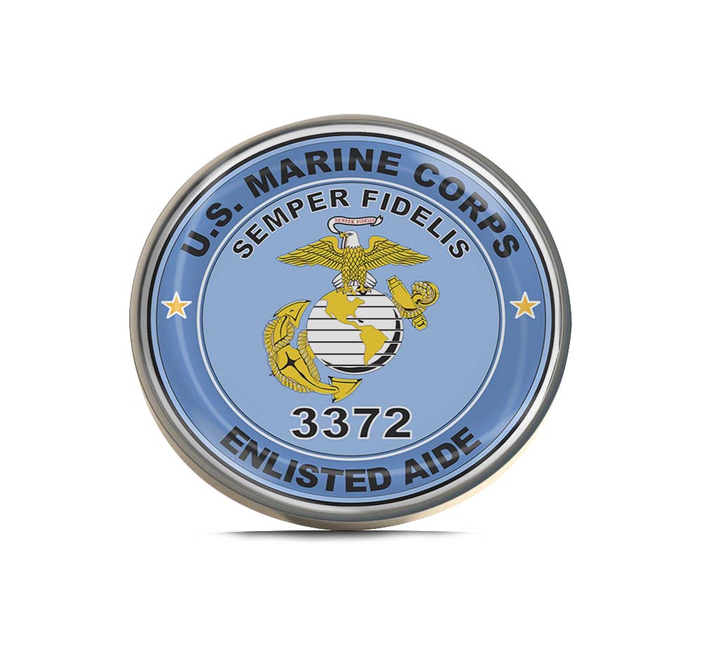 U.S.M.C. MOS 3372 Enlisted Aide Limited Edition Lapel Pin Exclusive Metal Brooch Badge Accessories For Backpack, Clothes, Hats | Cute Gifts and Collectibles