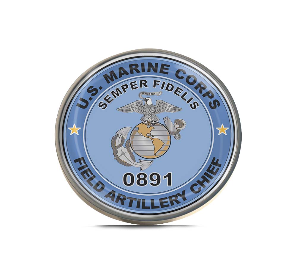 U.S.M.C. MOS 0891 Field Artillery Chief Limited Edition Lapel Pin Exclusive Metal Brooch Badge Accessories For Backpack, Clothes, Hats | Cute Gifts and Collectibles