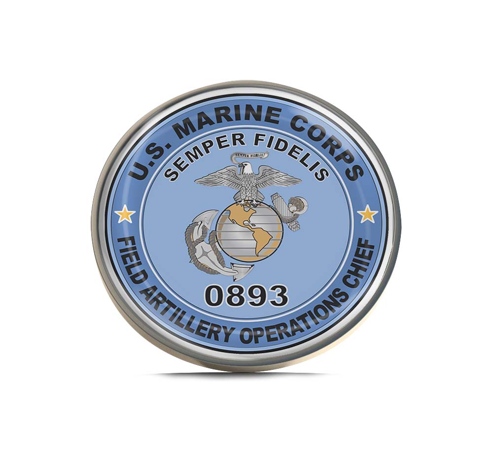 U.S.M.C. MOS 0893 Field Artillery Operations Chief Limited Edition Lapel Pin Exclusive Metal Brooch Badge Accessories For Backpack, Clothes, Hats | Cute Gifts and Collectibles