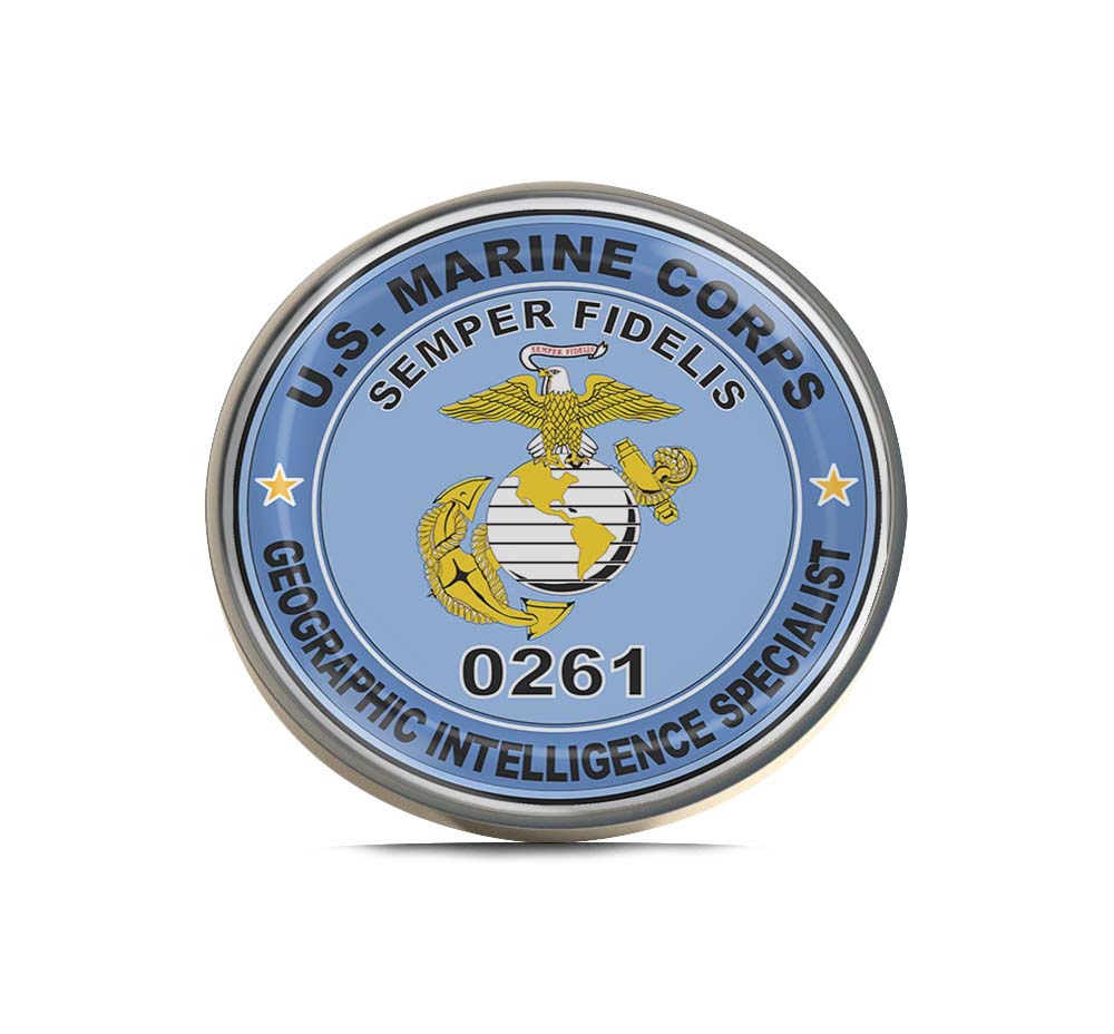 U.S.M.C. MOS 0261 Geographic Intelligence Specialist Limited Edition Lapel Pin Exclusive Metal Brooch Badge Accessories For Backpack, Clothes, Hats | Cute Gifts and Collectibles