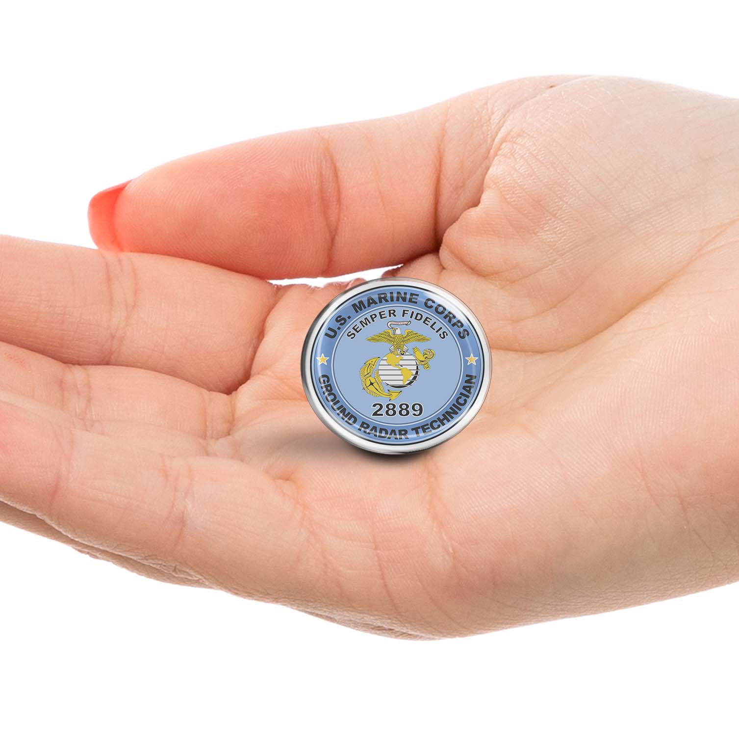 U.S.M.C. MOS 2889 Ground Radar Technician Limited Edition Lapel Pin Exclusive Metal Brooch Badge Accessories For Backpack, Clothes, Hats | Cute Gifts and Collectibles