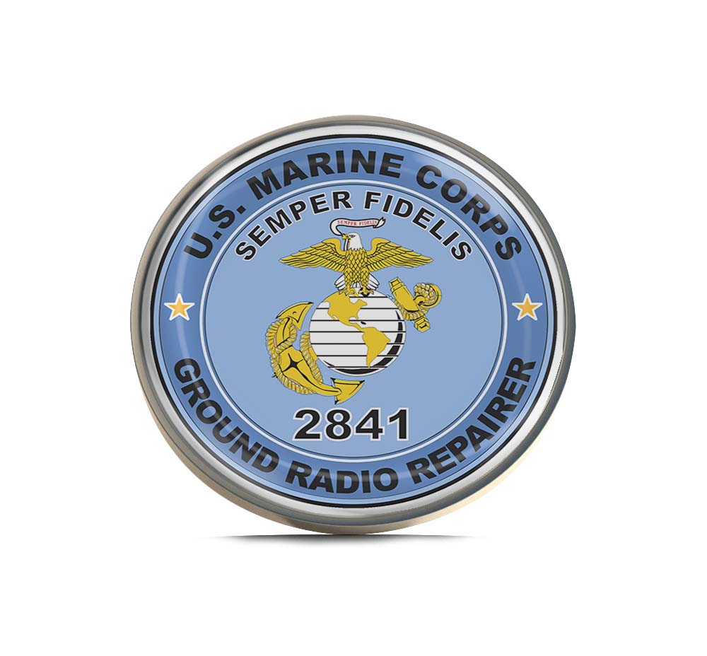 U.S.M.C. MOS 2841 Ground Radio Repairer Limited Edition Lapel Pin Exclusive Metal Brooch Badge Accessories For Backpack, Clothes, Hats | Cute Gifts and Collectibles