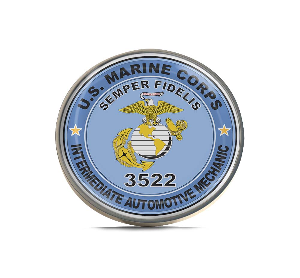 U.S.M.C. MOS 3522 Intermediate Automotive Mechanic Limited Edition Lapel Pin Exclusive Metal Brooch Badge Accessories For Backpack, Clothes, Hats | Cute Gifts and Collectibles