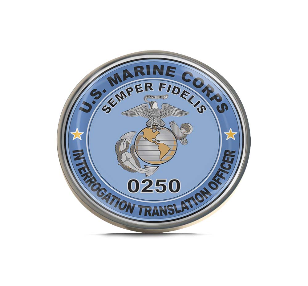 U.S.M.C. MOS 0250 Interrogation Translation Officer Limited Edition Lapel Pin Exclusive Metal Brooch Badge Accessories For Backpack, Clothes, Hats | Cute Gifts and Collectibles