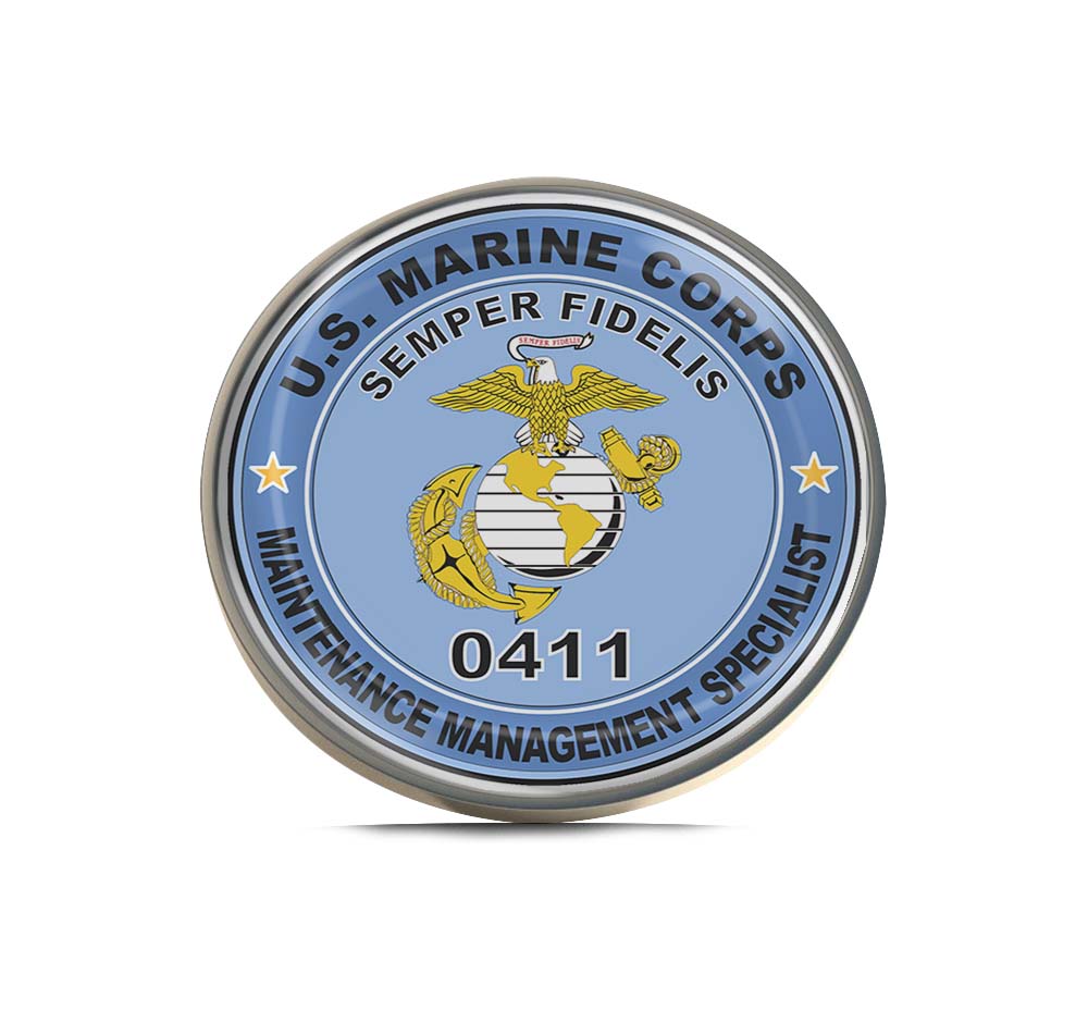 U.S.M.C. MOS 0411 Maintenance Management Specialist Limited Edition Lapel Pin Exclusive Metal Brooch Badge Accessories For Backpack, Clothes, Hats | Cute Gifts and Collectibles