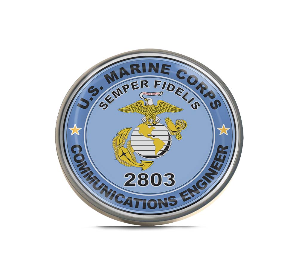 U.S.M.C. MOS 2803 Communications Engineer Limited Edition Lapel Pin Exclusive Metal Brooch Badge Accessories For Backpack, Clothes, Hats | Cute Gifts and Collectibles
