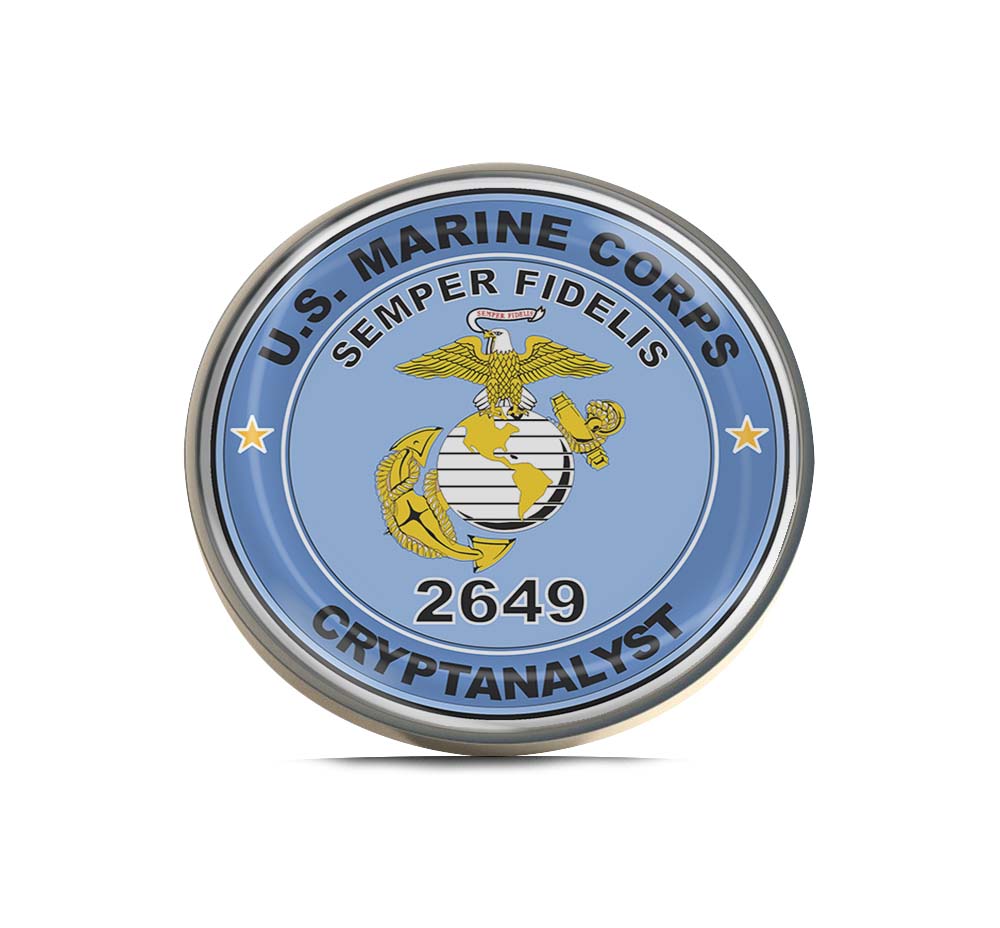 U.S.M.C. MOS 2649 Cryptanalyst Limited Edition Lapel Pin Exclusive Metal Brooch Badge Accessories For Backpack, Clothes, Hats | Cute Gifts and Collectibles