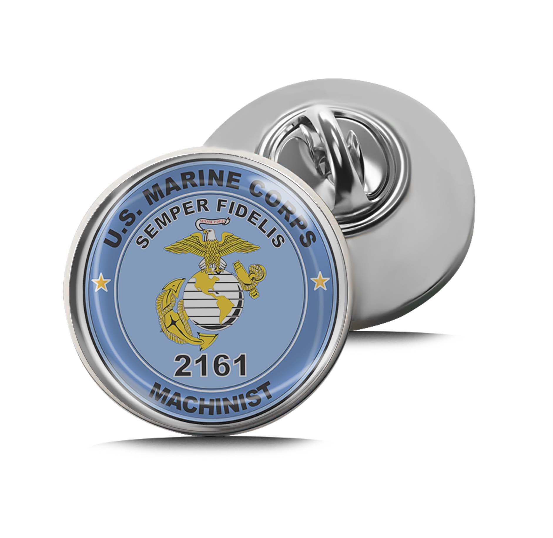 U.S.M.C. MOS 2161 Machinist Limited Edition Lapel Pin Exclusive Metal Brooch Badge Accessories For Backpack, Clothes, Hats | Cute Gifts and Collectibles