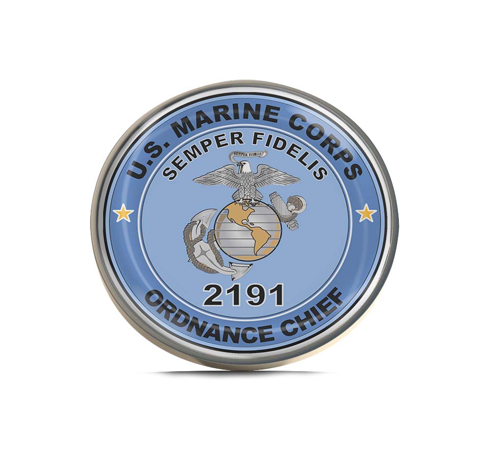 U.S.M.C. MOS 2191 Ordnance Chief Limited Edition Lapel Pin Exclusive Metal Brooch Badge Accessories For Backpack, Clothes, Hats | Cute Gifts and Collectibles
