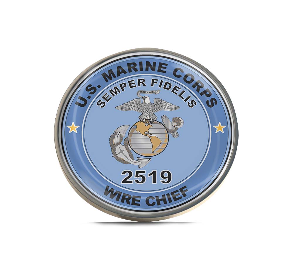 U.S.M.C. MOS 2519 Wire Chief Limited Edition Lapel Pin Exclusive Metal Brooch Badge Accessories For Backpack, Clothes, Hats | Cute Gifts and Collectibles