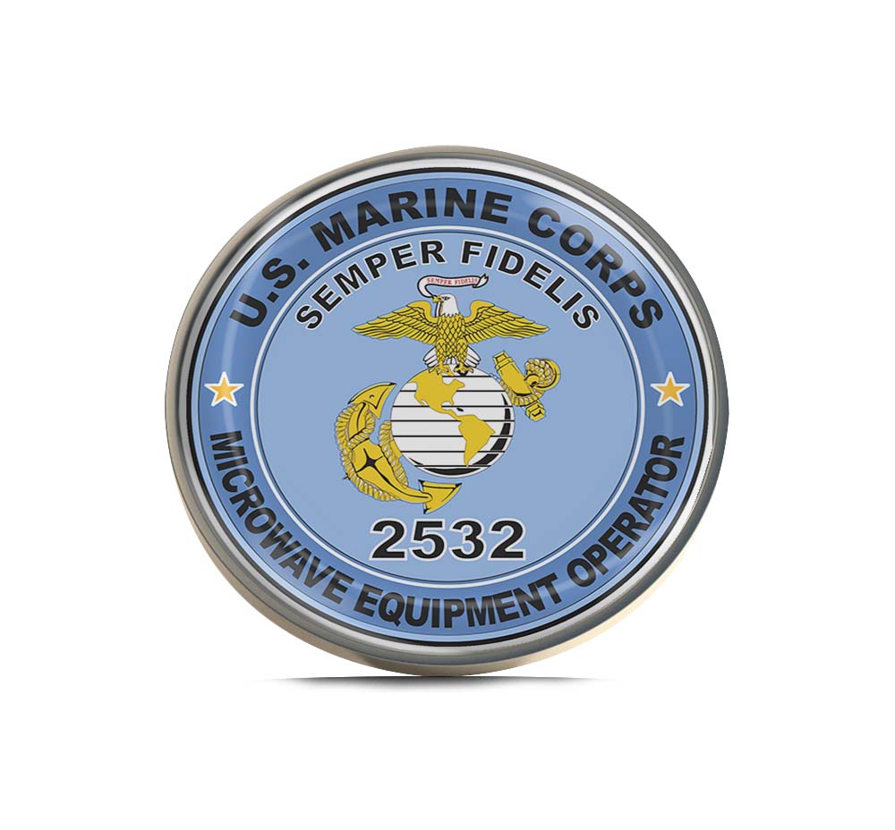U.S.M.C. MOS 2532 Microwave Equipment Operator Limited Edition Lapel Pin Exclusive Metal Brooch Badge Accessories For Backpack, Clothes, Hats | Cute Gifts and Collectibles