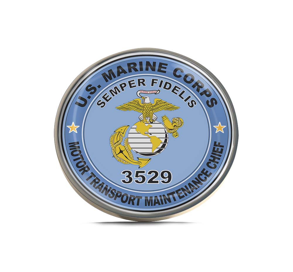 U.S.M.C. MOS 3529 Motor Transport Maintenance Chief Limited Edition Lapel Pin Exclusive Metal Brooch Badge Accessories For Backpack, Clothes, Hats | Cute Gifts and Collectibles