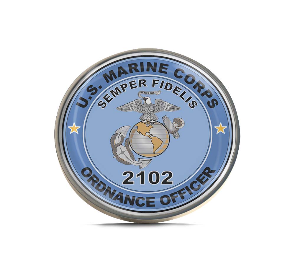 U.S.M.C. MOS 2102 Ordnance Officer Limited Edition Lapel Pin Exclusive Metal Brooch Badge Accessories For Backpack, Clothes, Hats | Cute Gifts and Collectibles