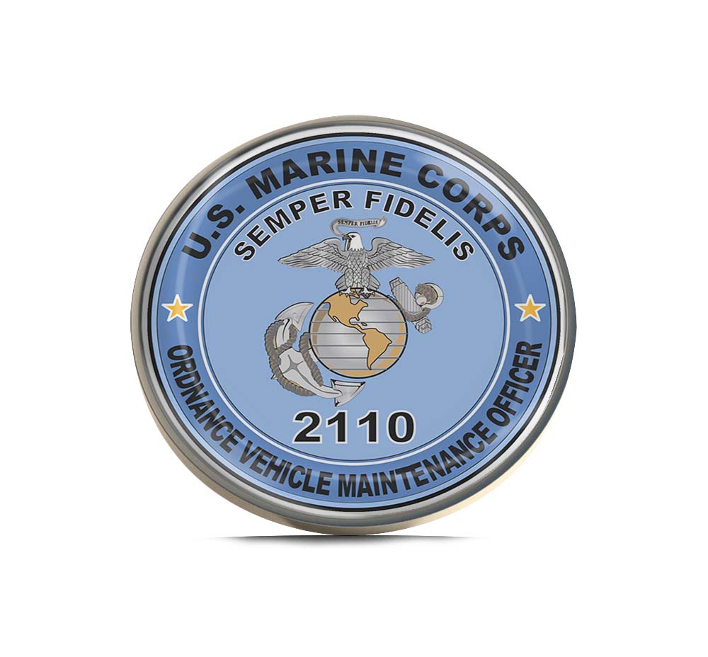 U.S.M.C. MOS 2110 Ordnance Vehicle Maintenance Officer Limited Edition Lapel Pin Exclusive Metal Brooch Badge Accessories For Backpack, Clothes, Hats | Cute Gifts and Collectibles