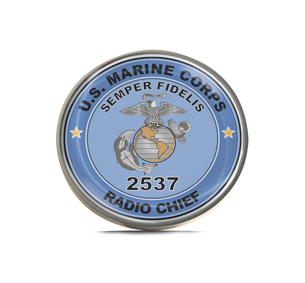 U.S.M.C. MOS 2537 Radio Chief Limited Edition Lapel Pin Exclusive Metal Brooch Badge Accessories For Backpack, Clothes, Hats | Cute Gifts and Collectibles