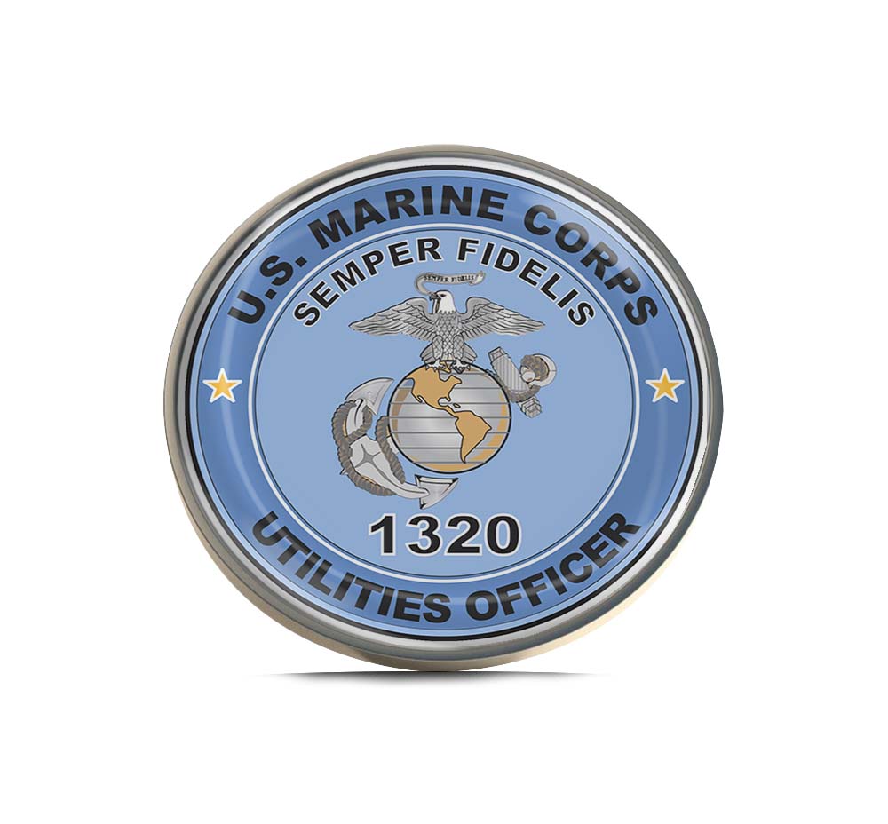 U.S.M.C. MOS 1320 Utilities Officer Limited Edition Lapel Pin Exclusive Metal Brooch Badge Accessories For Backpack, Clothes, Hats | Cute Gifts and Collectibles