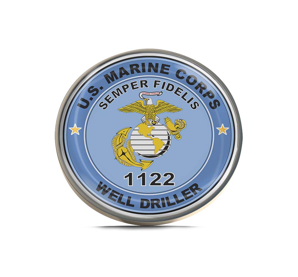 U.S.M.C. MOS 1122 Well Driller Limited Edition Lapel Pin Exclusive Metal Brooch Badge Accessories For Backpack, Clothes, Hats | Cute Gifts and Collectibles