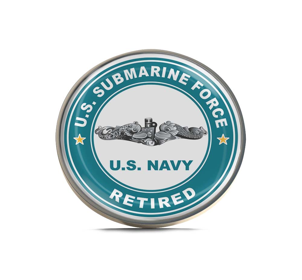 U.S. Submarine Force Proud Retired Limited Edition Lapel Pin Exclusive Metal Brooch Badge Accessories For Backpack, Clothes, Hats | Cute Gifts and Collectibles