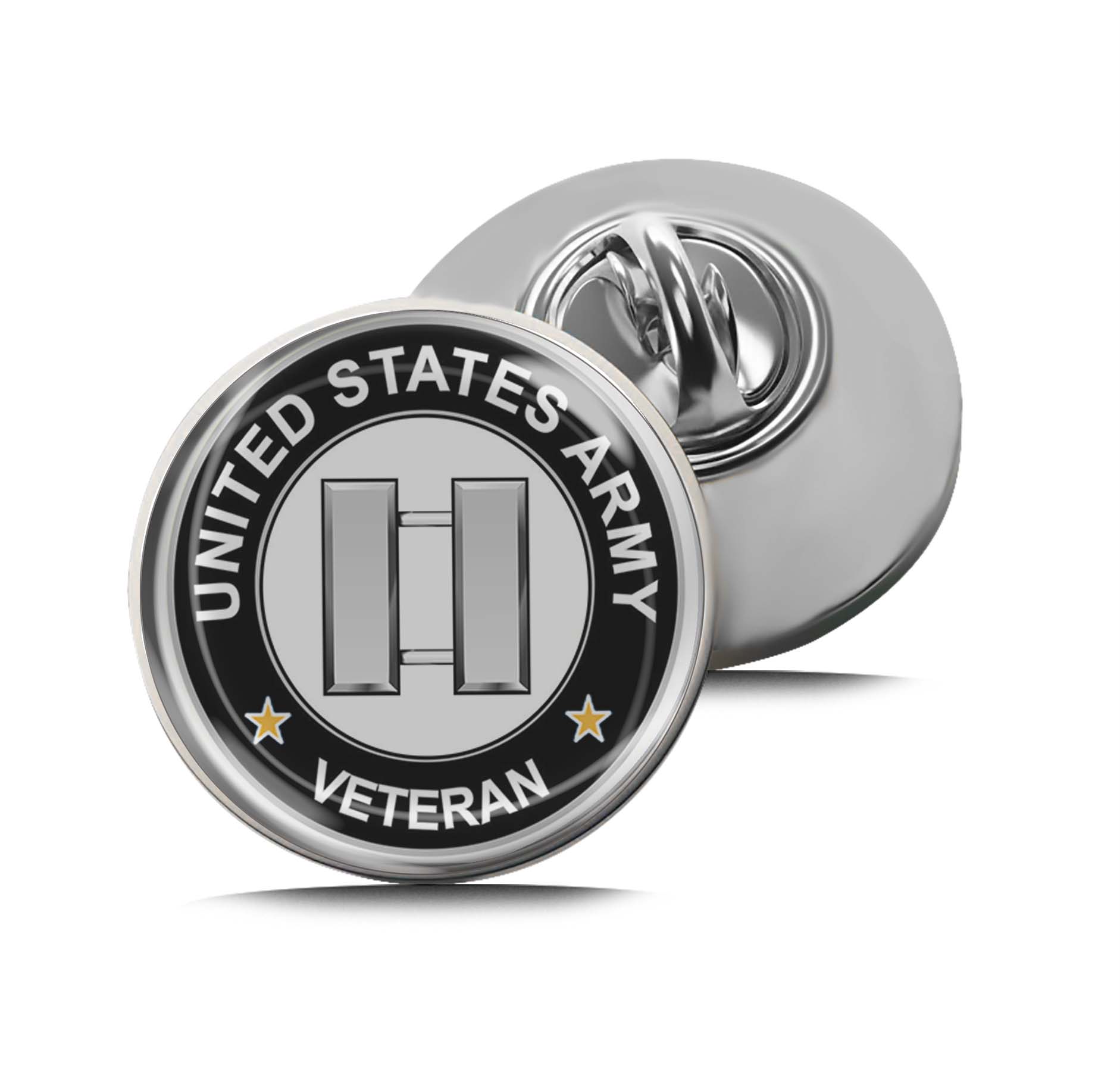 U.S. Army Captain Veteran Limited Edition Lapel Pin Exclusive Metal Brooch Badge Accessories For Backpack, Clothes, Hats | Cute Gifts and Collectibles