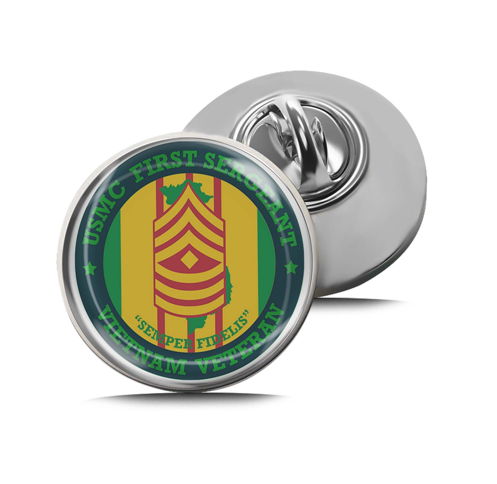 U.S. Marine Corps First Sergeant Vietnam Veteran Limited Edition Lapel Pin Exclusive Metal Brooch Badge Accessories For Backpack, Clothes, Hats | Cute Gifts and Collectibles