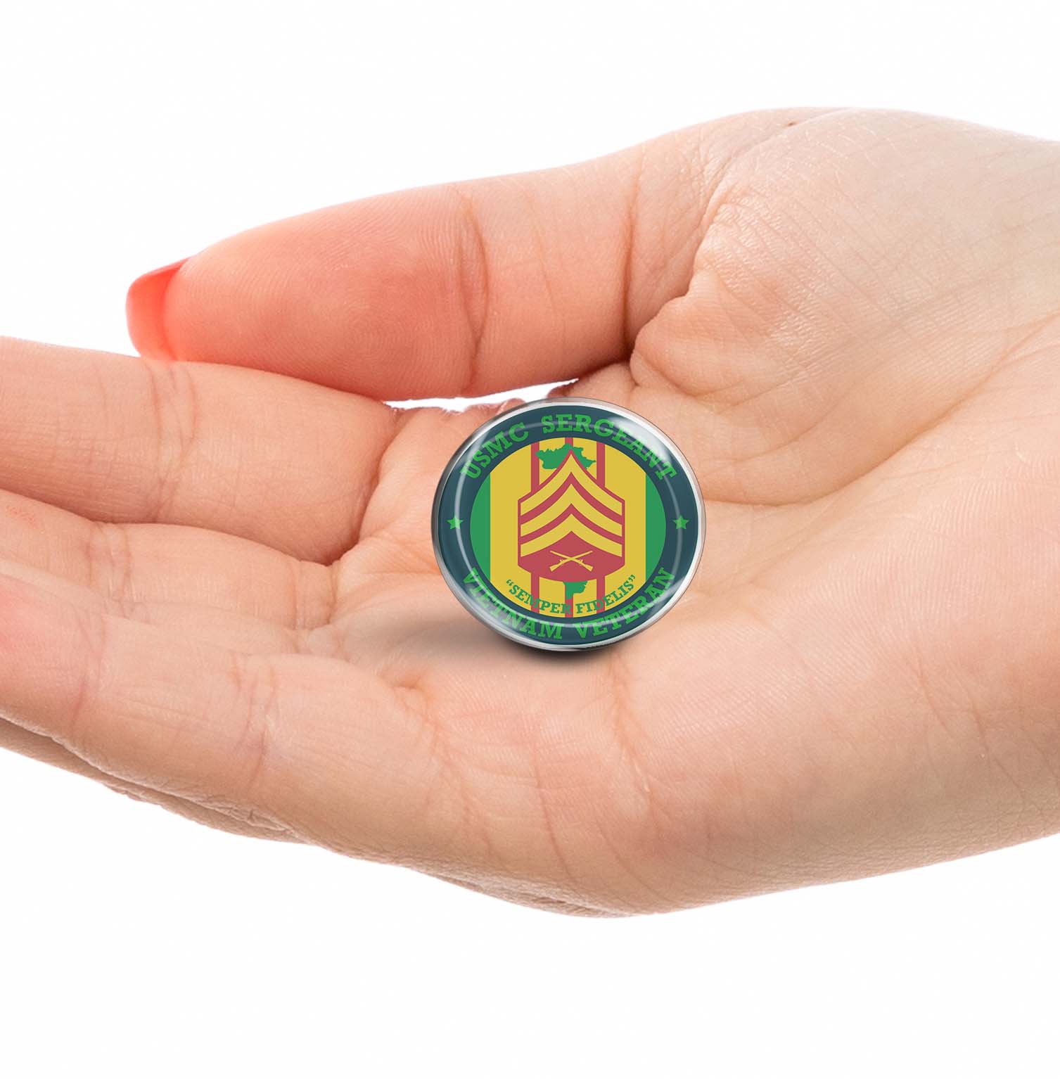 U.S. Marine Corps Sergeant Vietnam Limited Edition Lapel Pin Exclusive Metal Brooch Badge Accessories For Backpack, Clothes, Hats | Cute Gifts and Collectibles