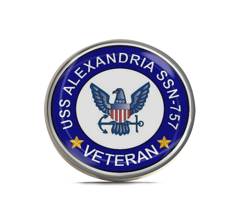 USS Alexandria SSN-757 Veteran Limited Edition Lapel Pin Exclusive Metal Brooch Badge Accessories For Backpack, Clothes, Hats | Cute Gifts and Collectibles