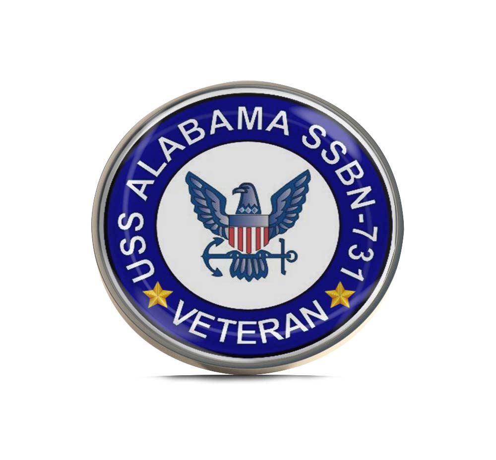 USS Alabama SSBN-731 Veteran Limited Edition Lapel Pin Exclusive Metal Brooch Badge Accessories For Backpack, Clothes, Hats | Cute Gifts and Collectibles