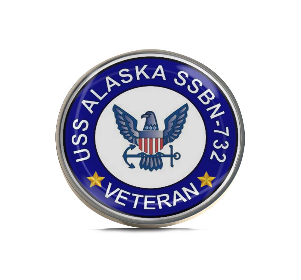 USS Alaska SSBN-732 Veteran Limited Edition Lapel Pin Exclusive Metal Brooch Badge Accessories For Backpack, Clothes, Hats | Cute Gifts and Collectibles