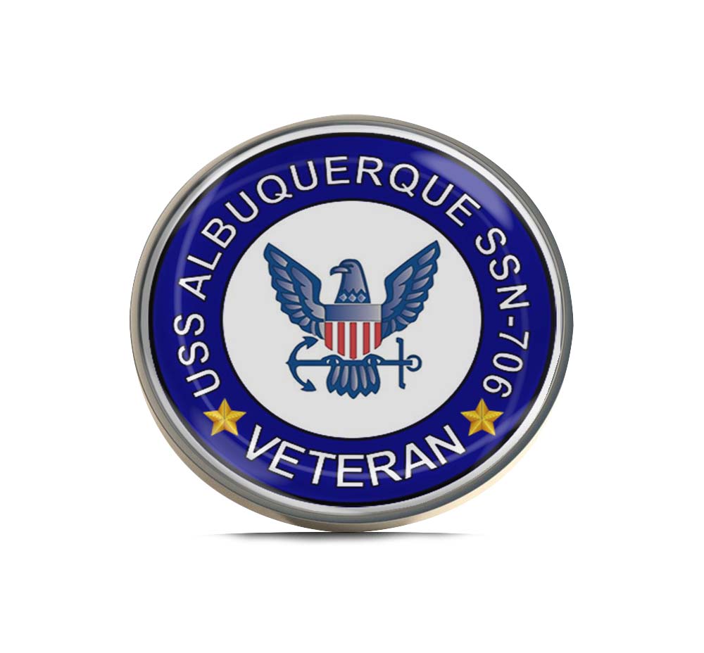 USS Albuquerque SSN-706 Veteran Limited Edition Lapel Pin Exclusive Metal Brooch Badge Accessories For Backpack, Clothes, Hats | Cute Gifts and Collectibles