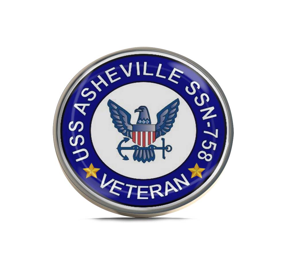 USS Asheville SSN-758 Veteran Limited Edition Lapel Pin Exclusive Metal Brooch Badge Accessories For Backpack, Clothes, Hats | Cute Gifts and Collectibles