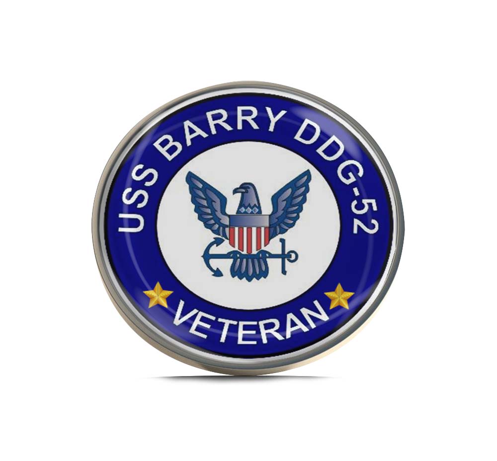 USS Barry DDG-52 Veteran Limited Edition Lapel Pin Exclusive Metal Brooch Badge Accessories For Backpack, Clothes, Hats | Cute Gifts and Collectibles