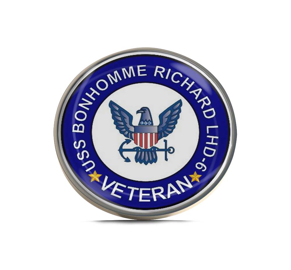 USS Bonhomme Richard LHD-6 Veteran Limited Edition Lapel Pin Exclusive Metal Brooch Badge Accessories For Backpack, Clothes, Hats | Cute Gifts and Collectibles