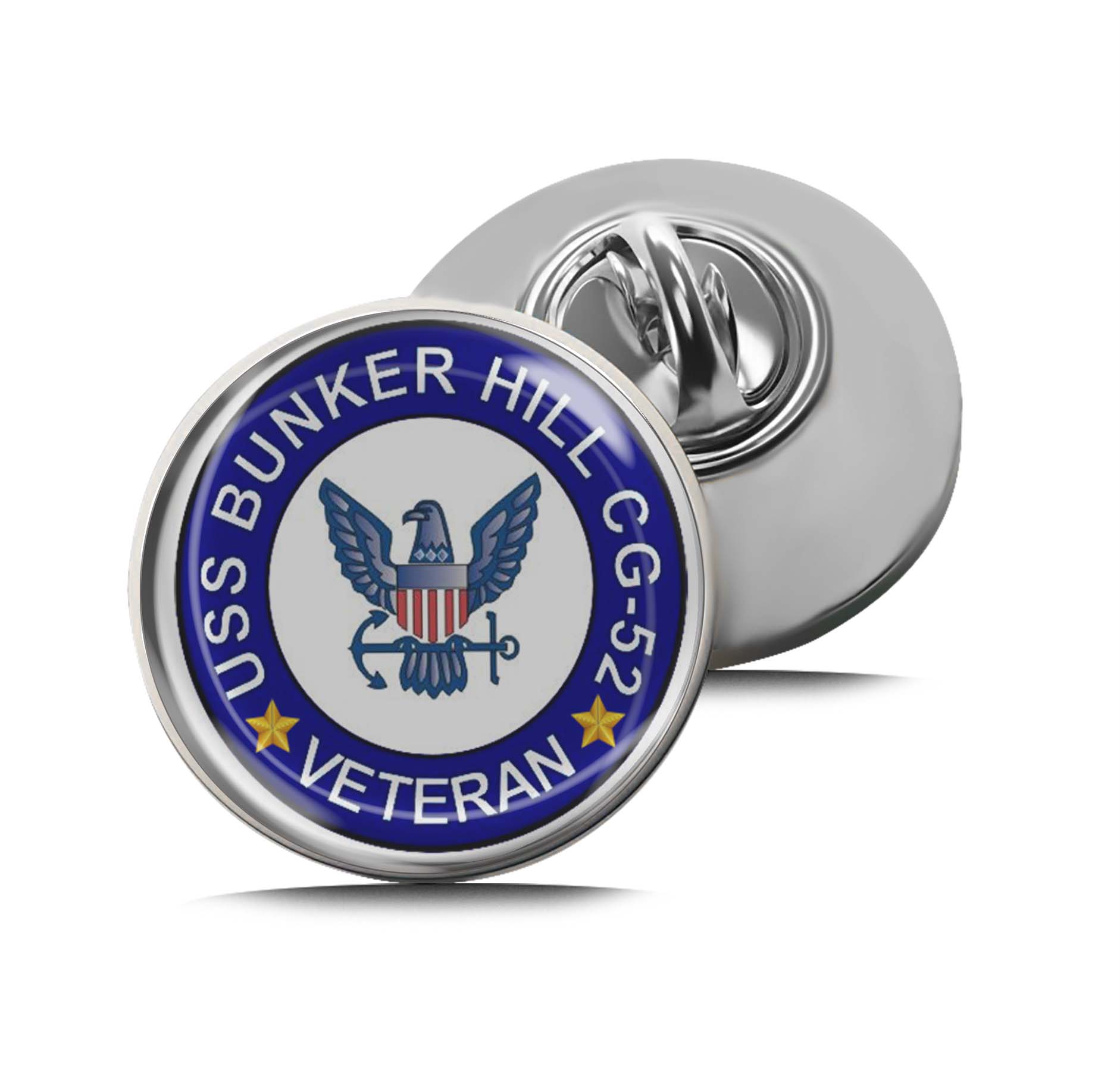 USS Bunker Hill CG-52 Veteran Limited Edition Lapel Pin Exclusive Metal Brooch Badge Accessories For Backpack, Clothes, Hats | Cute Gifts and Collectibles