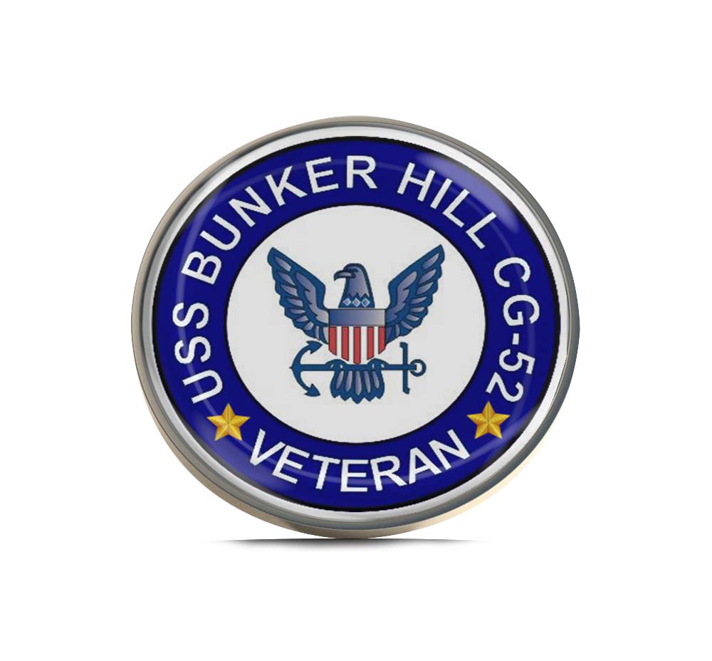 USS Bunker Hill CG-52 Veteran Limited Edition Lapel Pin Exclusive Metal Brooch Badge Accessories For Backpack, Clothes, Hats | Cute Gifts and Collectibles