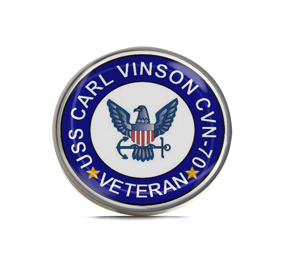 USS Carl Vinson CVN-70 Veteran Limited Edition Lapel Pin Exclusive Metal Brooch Badge Accessories For Backpack, Clothes, Hats | Cute Gifts and Collectibles
