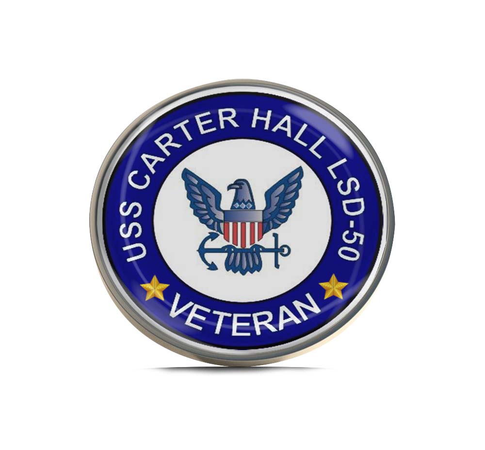 USS Carter Hall LSD-50 Veteran Limited Edition Lapel Pin Exclusive Metal Brooch Badge Accessories For Backpack, Clothes, Hats | Cute Gifts and Collectibles
