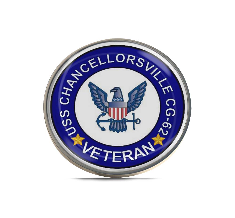 USS Chancellorville CG-62 Veteran Limited Edition Lapel Pin Exclusive Metal Brooch Badge Accessories For Backpack, Clothes, Hats | Cute Gifts and Collectibles